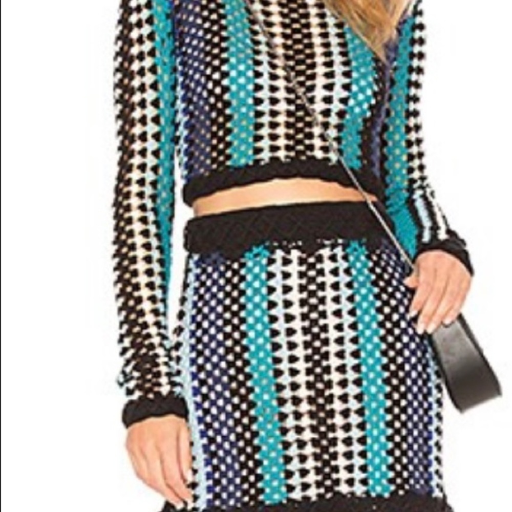 NBD Crop Top & Skirt set Revolve
